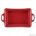 Rachael Ray Collection Stoneware Baker 9-Inch x 13-Inch Cherry - B076HLPJ1P